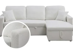 Canapé d'angle convertible/reversible avec coffre 
