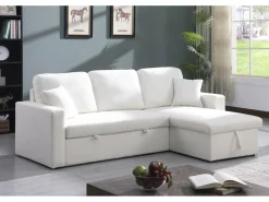 Canapé d'angle convertible/reversible avec coffre 