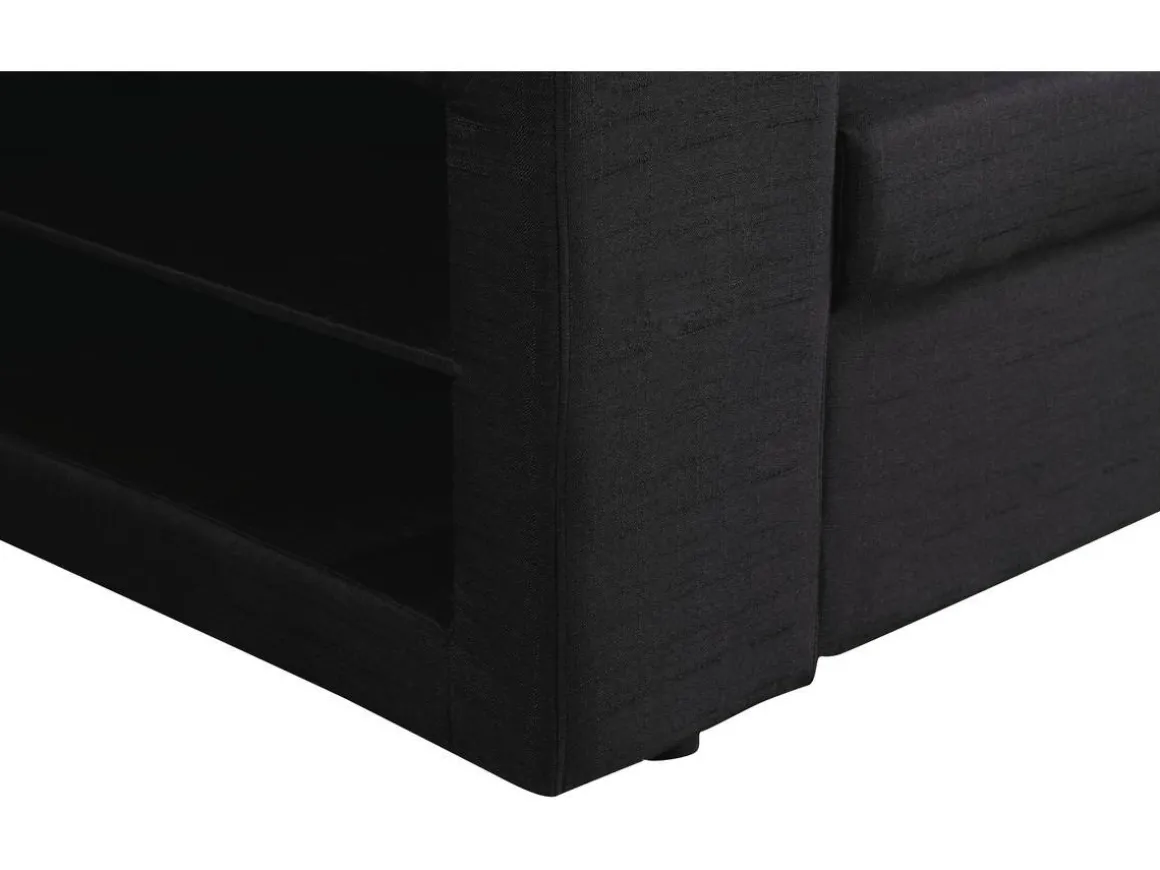Canapé d'angle convertible/réversible "Axel" - 3 places - Noir