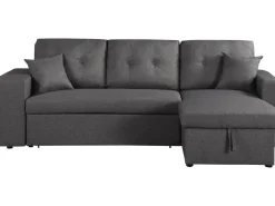 Canapé d'angle convertible/réversible "Axel" - 3 places - Gris