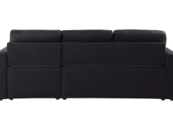 Canapé d'angle convertible/ réversible "Alain" - 221 x 145 x 85 cm - 3 places - Noir