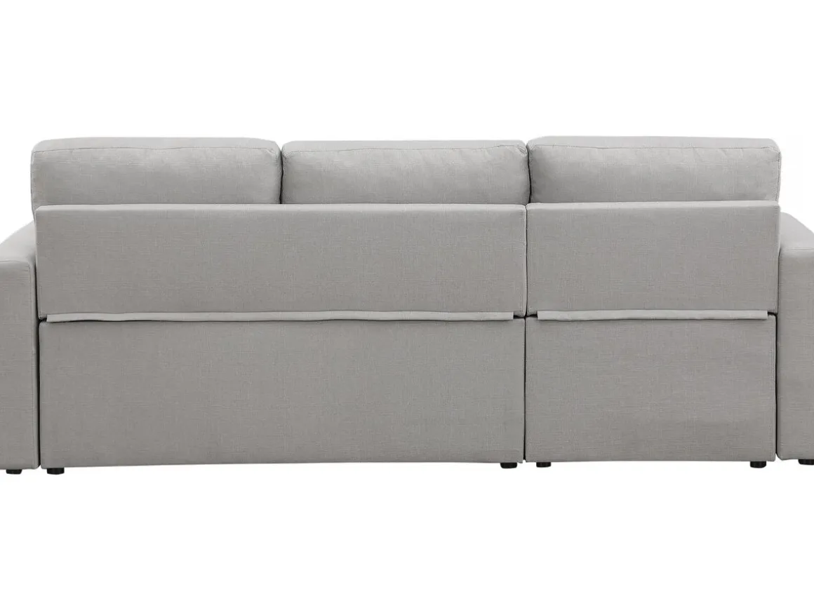 Canapé d'angle convertible/ réversible avec coffre "Alain" - 3 places - Gris clair
