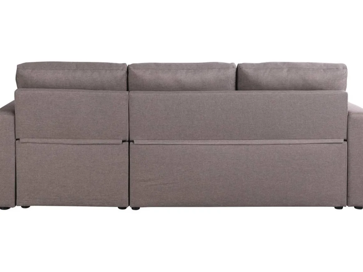 Canapé d'angle convertible/ réversible avec coffre "Alain" - 3 places - Taupe