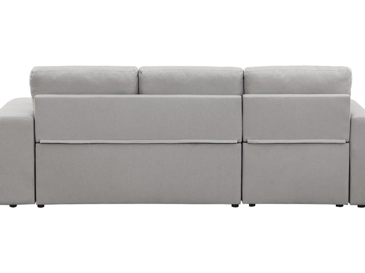 Canapé d'angle convertible/réversible "Axel" - 3 places - Gris clair