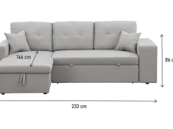 Canapé d'angle convertible/réversible