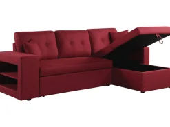 Canapé d'angle convertible/réversible "Axel" - 3 places - Rouge