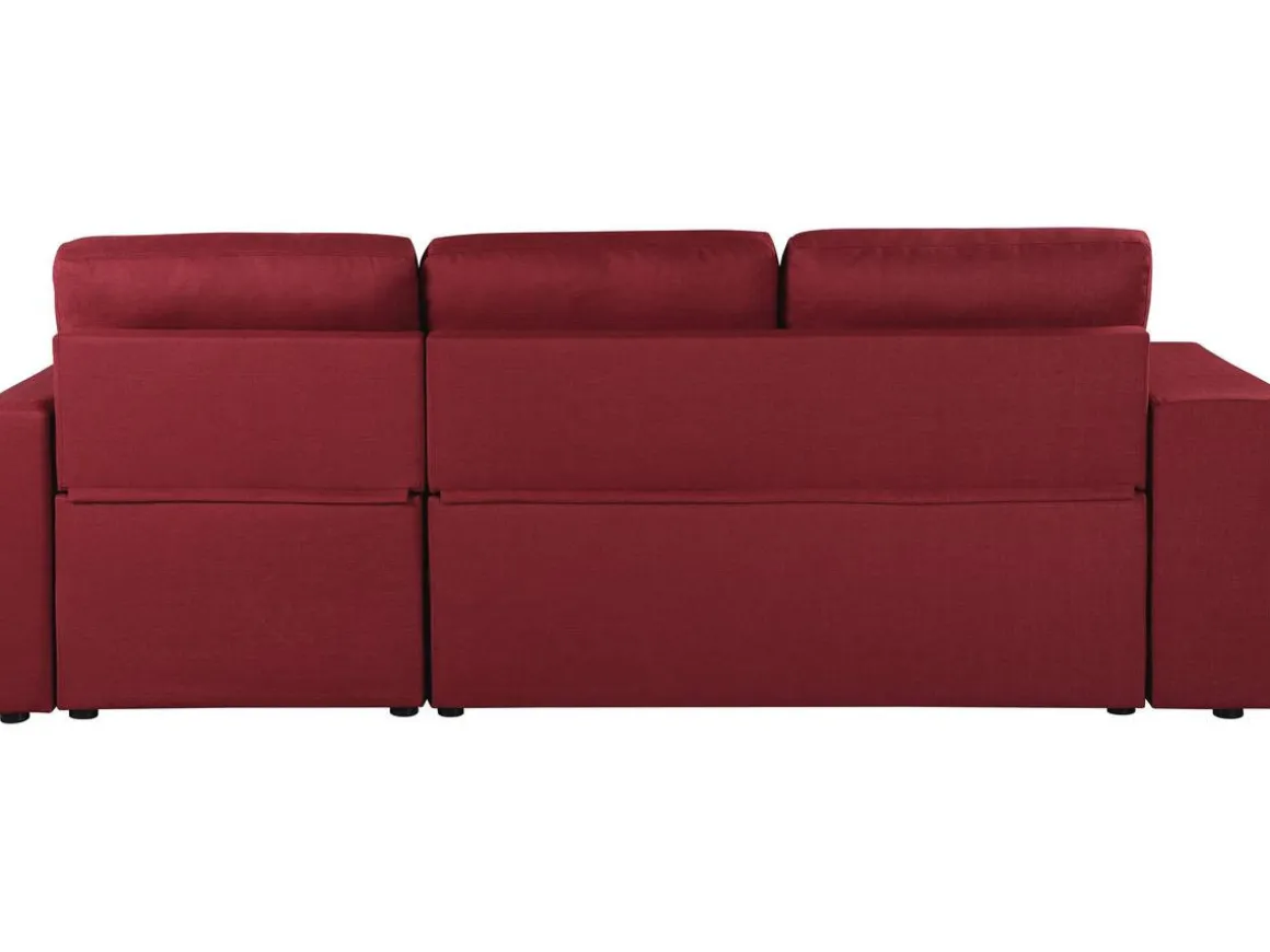 Canapé d'angle convertible/réversible "Axel" - 3 places - Rouge