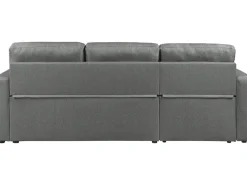 Canapé d'angle convertible/réversible style bubble "Alain" - 3 places - Gris