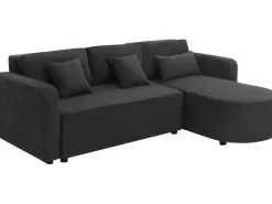 Canapé d'angle convertible/réversible en tissu 