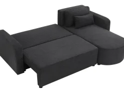 Canapé d'angle convertible/réversible en tissu 
