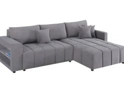 Canapé d'angle convertible tissu chenille 3 places - 