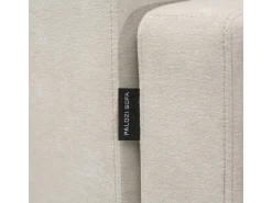 Canapé d'angle convertible tissu chenille 3 places - "Trocadero" - Crème
