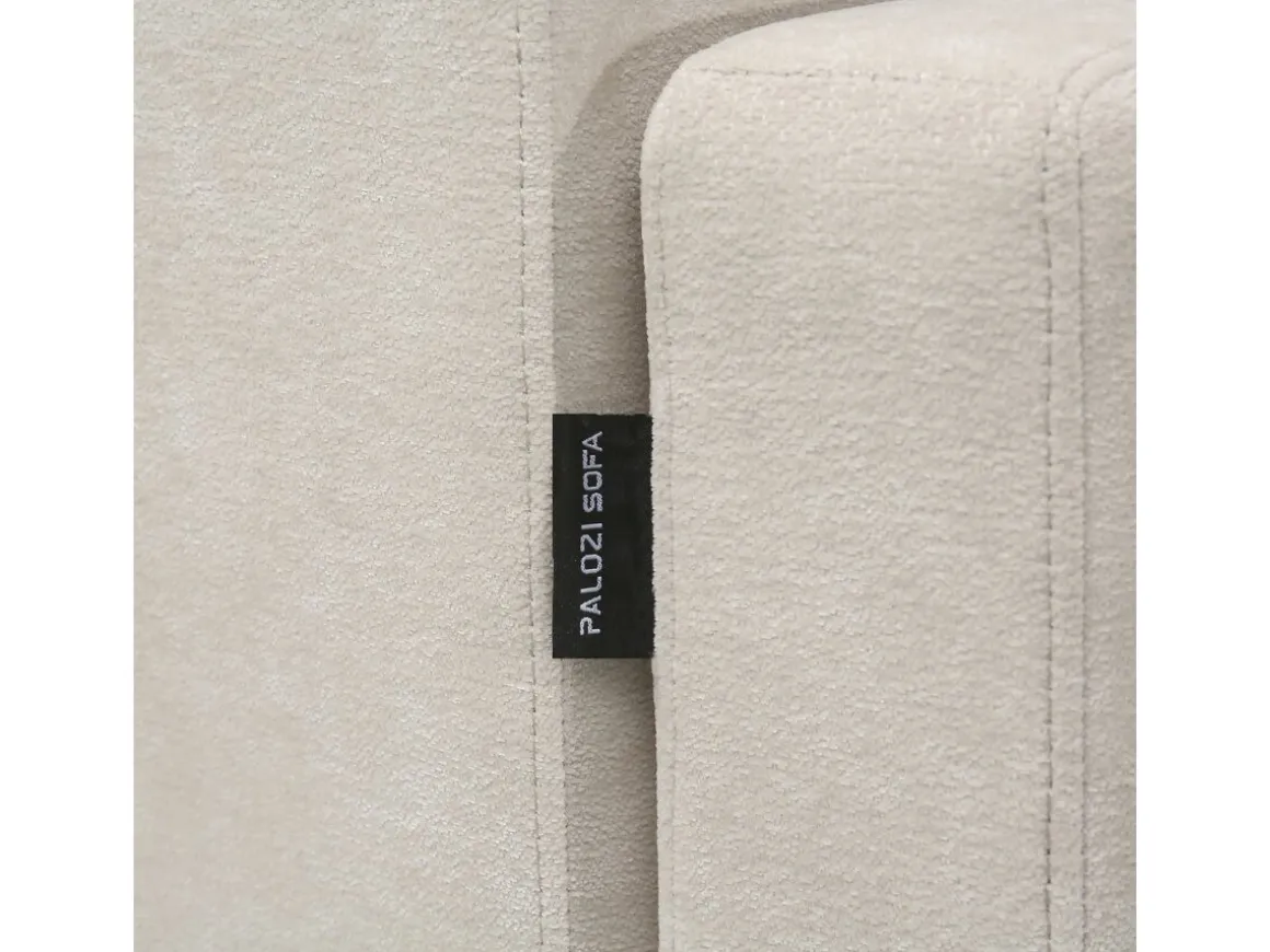Canapé d'angle convertible tissu chenille 3 places - "Trocadero" - Crème