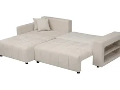 Canapé d'angle convertible tissu chenille 3 places -