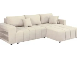 Canapé d'angle convertible tissu chenille 3 places -