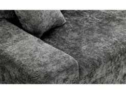 Canapé d'angle en tissu texturé "Tessaro" - 4 places - Gris