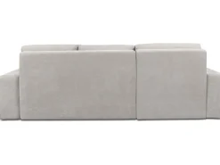 Canapé d'angle gauche convertible en tissu chenille