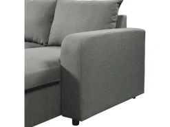 Canapé d'angle panoramique convertible en tissu 