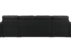 Canapé d'angle panoramique convertible en tissu 