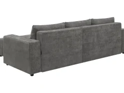 Canapé d'angle réversible/convertible en tissu - "George" - 4 places - Gris