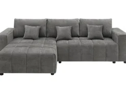 Canapé d'angle réversible/convertible en tissu - 