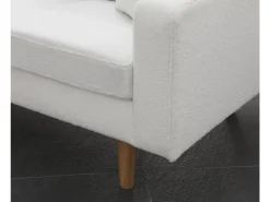 Canapé d'angle réversible en tissu "Gabby" - 3 places - Blanc