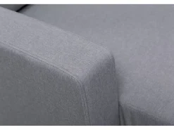 Canapé d'angle réversible en tissu "Gabby" -  3 places - Gris Clair