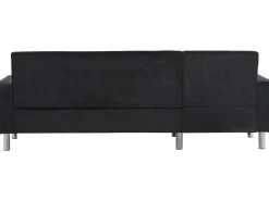 Canapé d'angle tissu réversible "Rio" - 4 places - Gris anthracite