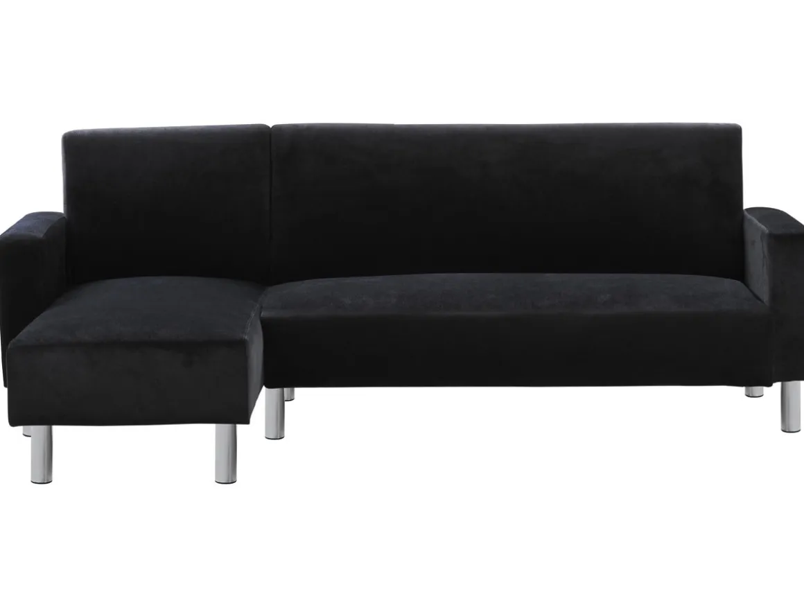 Canapé d'angle tissu réversible "Rio" - 4 places - Gris anthracite