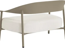Canapé de jardin en plastique et métal "Céora" - 2 places - Taupe