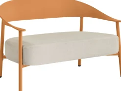 Canapé de jardin en plastique et métal "Céora" - 2 places - Orange