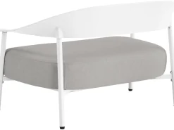 Canapé de jardin en plastique et métal "Céora" - 2 places - Blanc