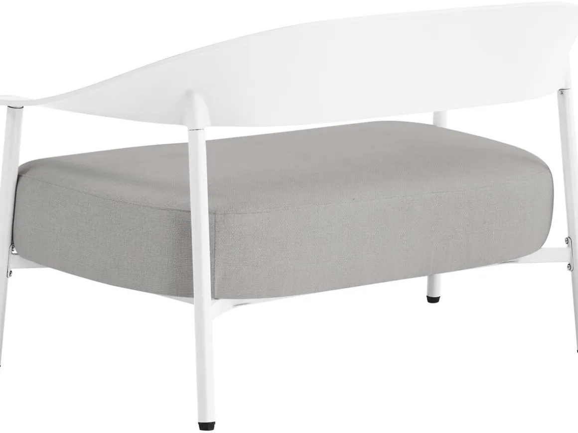 Canapé de jardin en plastique et métal "Céora" - 2 places - Blanc