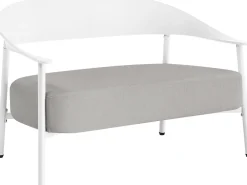 Canapé de jardin en plastique et métal "Céora" - 2 places - Blanc
