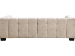 Canapé droit design en tissu chenille 3 places