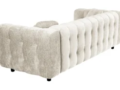 Canapé droit en tissu chenille "Vendome" - 3 places - Beige