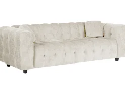 Canapé droit en tissu chenille "Vendome" - 3 places - Beige