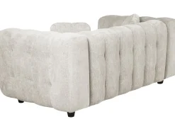 Canapé droit en tissu chenille "Vendome" - 2 places - Beige