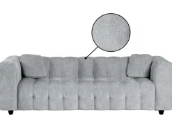 Canapé droit en tissu chenille 