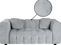 Canapé droit en tissu chenille 