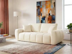 Canapé droit en tissu style bubble