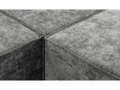 Canapé droit modulable en tissu texturé "Lusso" - 3 places - Gris
