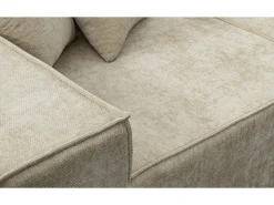 Canapé droit modulable en tissu texturé 
