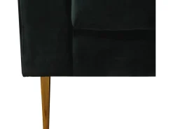 Canapé fixe en velours "Bruce" - 196 x 76 x 82 cm - 3 places - Vert foncé