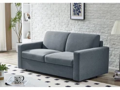 Canapé lit convertible express en tissu "Diana" - Gris