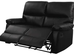 Canapé relax "Lincoln" - 147 x 89 x 103 cm - 2 places - Noir