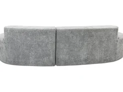 Canapé virgule en tissu texturé 
