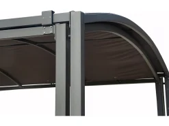 Carport en métal extensible " Mathis" - 303/566 x 295 x 240 cm - Gris
