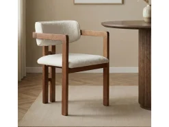 Chaise en bois "Toscana" - 54 x 54 x 76 cm - Blanc