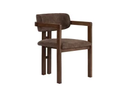 Chaise en bois "Toscana" - 54 x 54 x 76 cm - Marron / Noyer Foncé